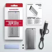 Карман внешний AXAGON USB-C 3.2 Gen 2 metal box for M.2 NVMe & SATA SSD SuperSpeed (EEM2-SG2) (UA)