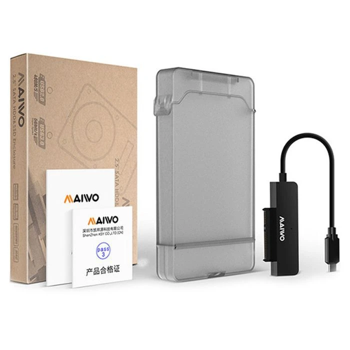 Карман внешний Maiwo USB3.1 GEN1 TypeC to HDD 2,5 SATA/SSD black (K104G2 black) (UA) Назначение: для HDD; Форм-фактор: