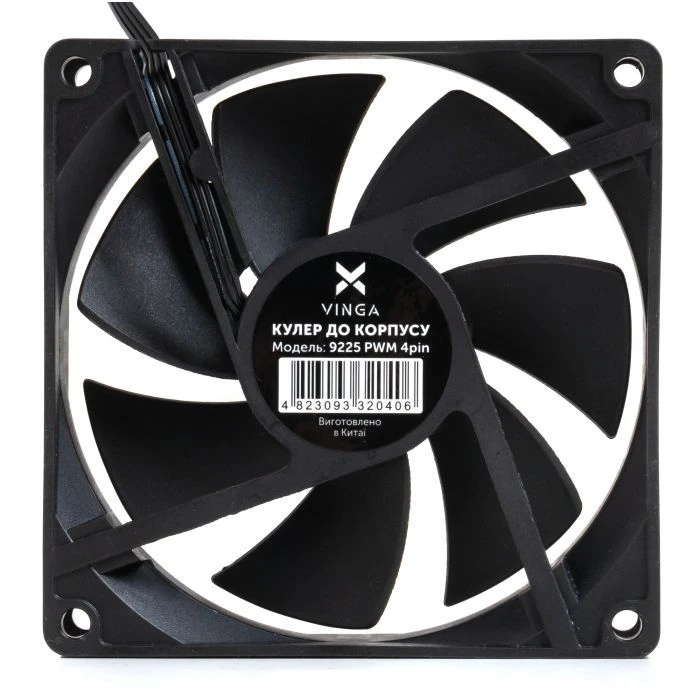 Кулер для корпуса Vinga 9225 PWM 4pin (UA)
