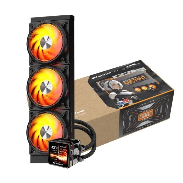 Кулер для процессора DARKFLASH DE360 BLACK (UA) Количество вентиляторов: 3;