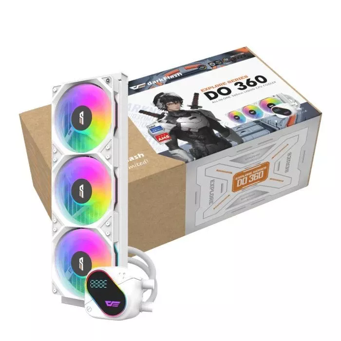 Кулер для процессора DARKFLASH DO360 WHITE (UA) Количество вентиляторов: 3;