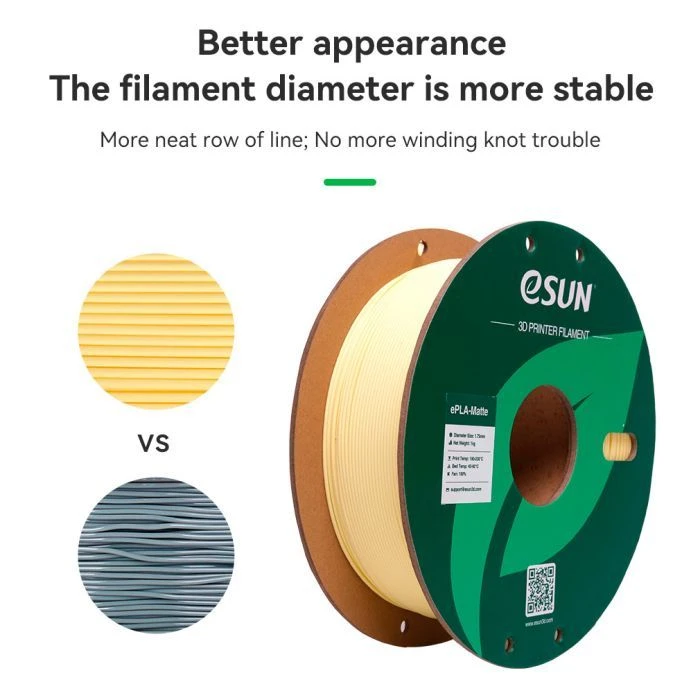 Пластик для 3D-принтера eSUN ePLA-Matte, 1,75мм, 1кг, mint (ePLA-Matte-P175MG1) (UA)