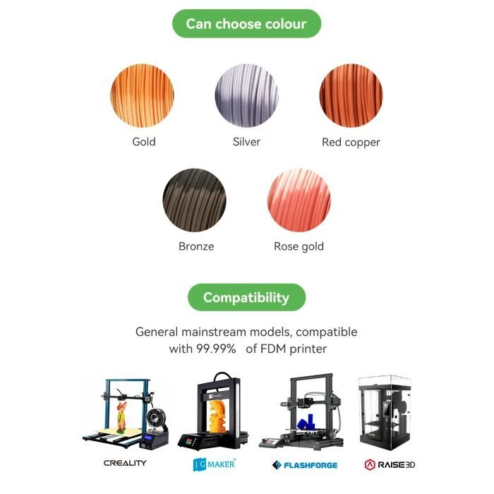 Пластик для 3D-принтера eSUN ePLA-Silk metal color, 1,75мм, 1кг, copper (ePLA-Silk-P175CO1) (UA)