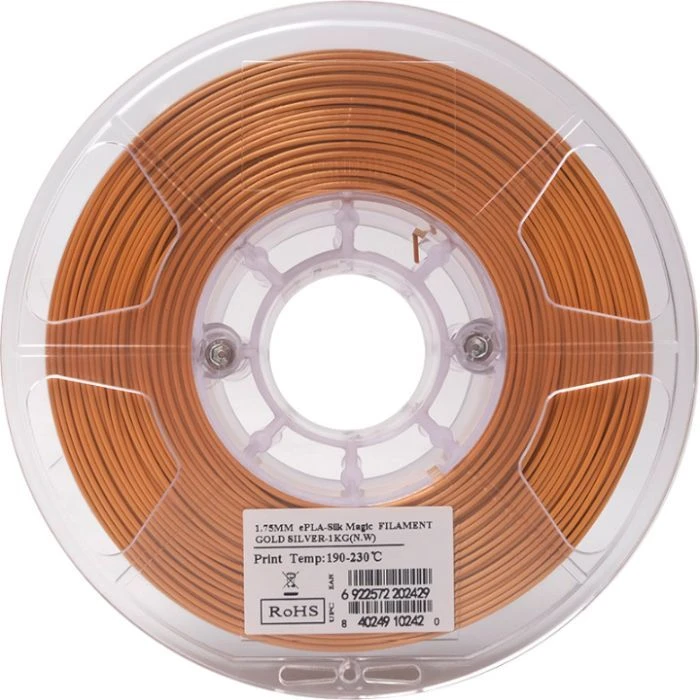 Пластик для 3D-принтера eSUN ePLA-Silk metal color, 1,75мм, 1кг, gold (ePLA-Silk-P175J1) (UA)