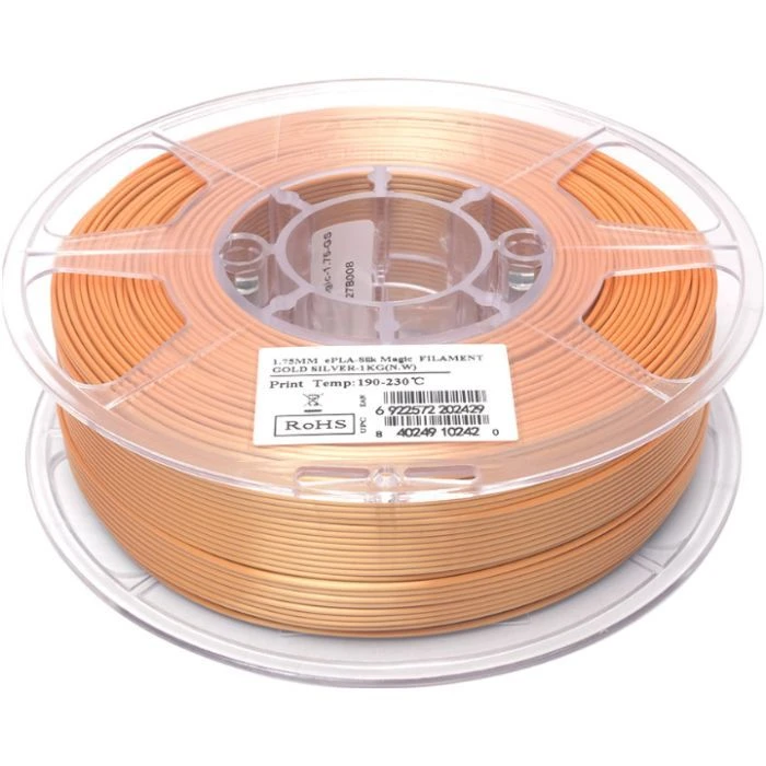 Пластик для 3D-принтера eSUN ePLA-Silk metal color, 1,75мм, 1кг, gold (ePLA-Silk-P175J1) (UA)