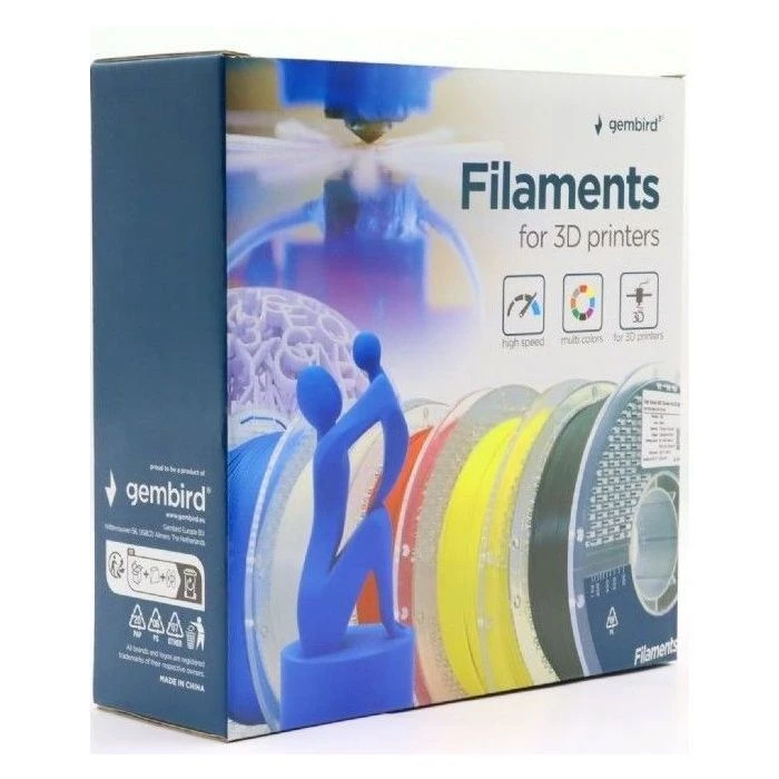 Пластик для 3D-принтера Gembird ABS High Speed, 1.75 мм, 1kg, білий (3DP-ABS1.75HY-01-W) (UA)