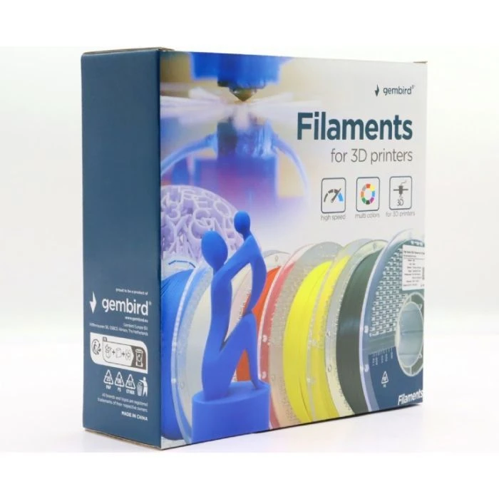 Пластик для 3D-принтера Gembird PETG High Speed, 1.75 мм, 1 кг, червоний (3DP-PETG1.75HY-01-R) (UA)