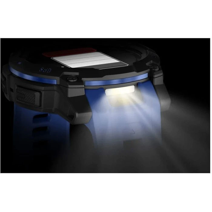 Смарт-часы Garmin Instinct 3, 45mm, AMOLED, Black with Bolt Blue Band, GPS (010-02936-03) (UA)