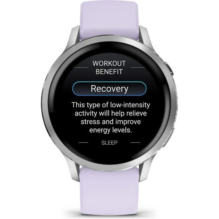 Смарт-годинники Garmin Venu 4 (41mm), Сірий з Сріблом + Перивінк, GPS (010-03013-01) (UA)