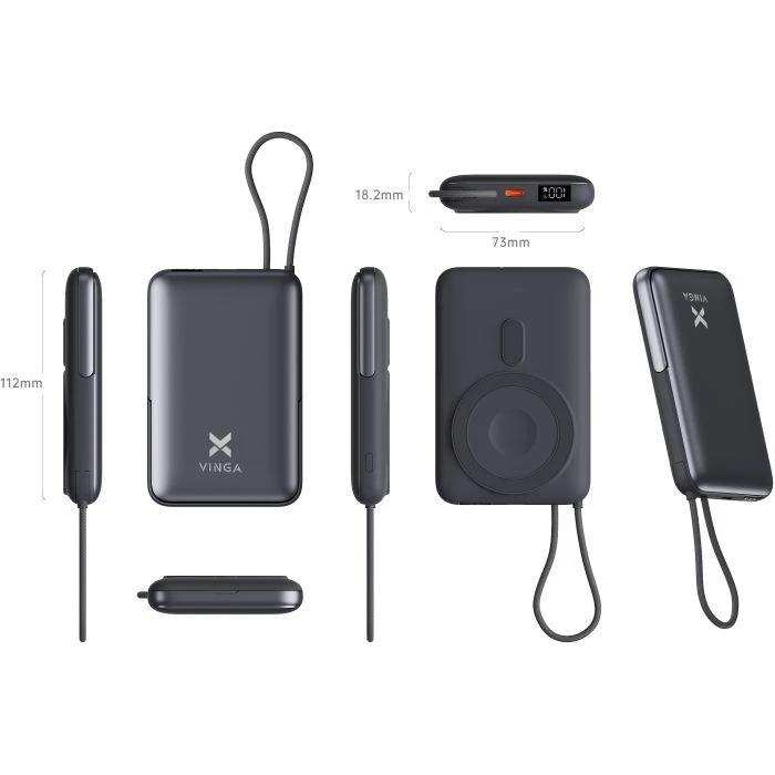 Vinga 10000 mAh 22.5W/15W/2.5W Wireless (VPBB1022WL) (UA)