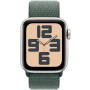 Apple Watch SE 2 2024 GPS + Cellular 40mm Starlight Aluminium Case with Lake Green Sport Loop (MXFX3)