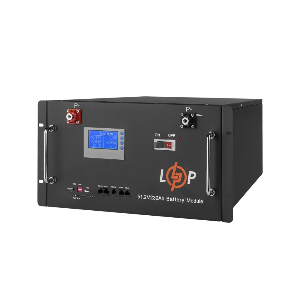 LogicPower 48V 230 AH (11776Wh) з LCD RM (Smart BMS 200A) LiFePO4 (UA) Номінальне напруження: 48 В;