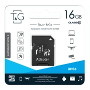 MicroSDHC 16GB UHS-I U3 Class 10 T&G + SD-adapter (TG-16GBSD10U3-01) (UA)