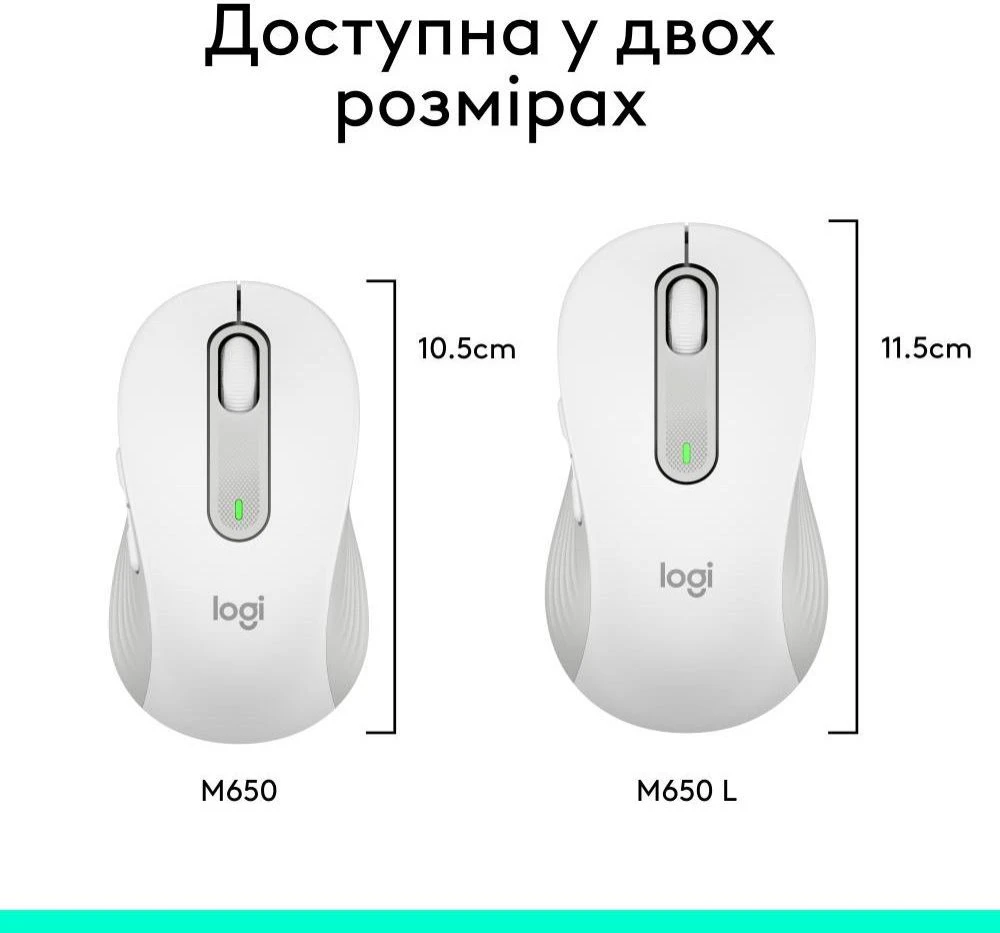 Logitech Signature M650 Wireless Mouse Off-White (910-006255)