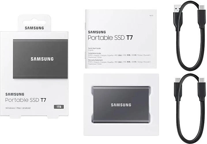 Samsung T7 4 TB (MU-PC4T0T/WW) Бренд: Samsung; Линейка: T7; Объем, ГБ: