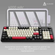 а Ajazz AF98 Plus Wireless/Bluetooth/USB UA Black/White/Red (AF98-PLUS-BSR) (UA)