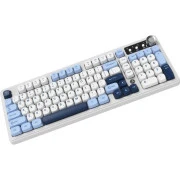 а Ajazz AF98 Plus Wireless/Bluetooth/USB UA White/Blue (AF98-PLUS-GB) (UA)