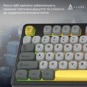 а Ajazz AF98 USB UA Black/Grey/Yellow (AF98-BGY) (UA)