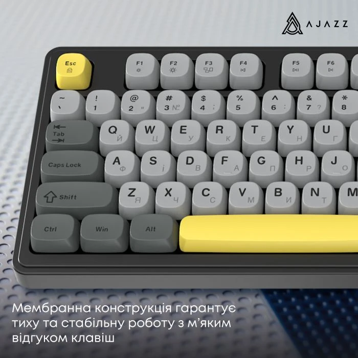 а Ajazz AF98 USB UA Black/Grey/Yellow (AF98-BGY) (UA) Тип: мультимедійна, з