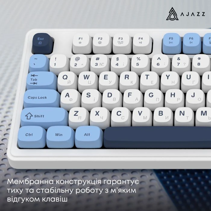 а Ajazz AF98 USB UA White/Blue (AF98-GB) (UA) Тип: мультимедійна, з
