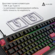 а Ajazz AK980 Red Switch USB UA Black (AK980-R-BR) (UA)