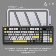 а Ajazz AK980 V2 Gift Switch V2 Wireless/Bluetooth/USB UA Black/Grey/Yellow (AK980-V2-G-BGY) (UA)