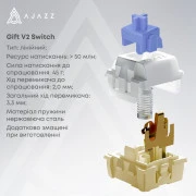 а Ajazz AK980 V2 Gift Switch V2 Wireless/Bluetooth/USB UA White/Blue (AK980-V2-G-PWB) (UA)