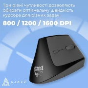а Ajazz i300 Wireless/Bluetooth/USB Black (i300-B) (UA)