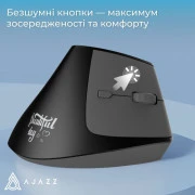 а Ajazz i300 Wireless/Bluetooth/USB Black (i300-B) (UA)