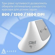 а Ajazz i300 Wireless/Bluetooth/USB White (i300-W) (UA)
