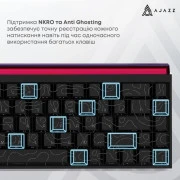 а Ajazz NK68 Red Switch USB UA Black (NK68-R-S-B) (UA)