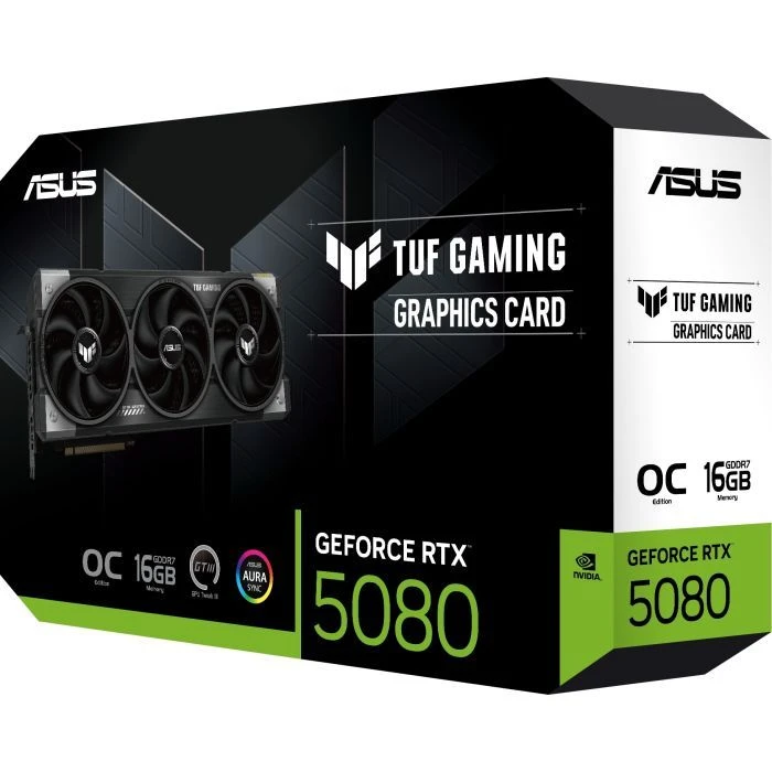 ASUS GeForce RTX5080 16GB TUF OC GAMING (TUF-RTX5080-O16G-GAMING) (UA) Семейство графики: NVIDIA;