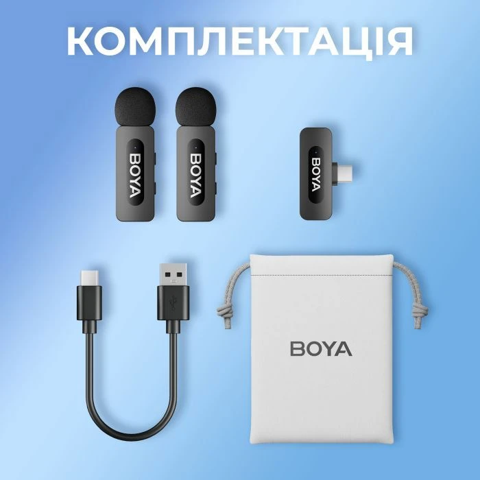 Boya BY-V20 Type-C Black (BY-V20) (UA) Тип: конденсаторный; Назначение: