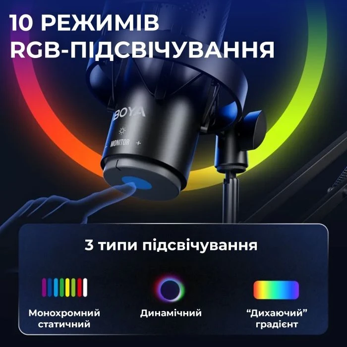 Boya K9 RGBType-C/3,5 мм Чорний (BOYA K9) (UA)