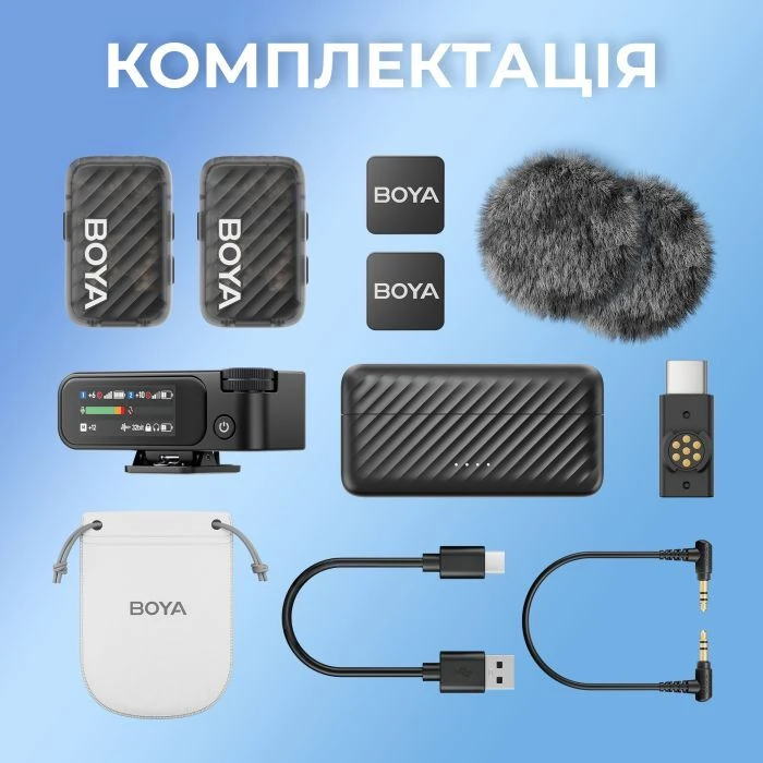 Boya mini-12 Type-C/Lightning Black (mini-12) (UA) Тип: конденсаторный; Назначение: