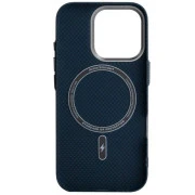 Чохол для мобільного телефону Armorstandart LikeCarbon2 MagCase Apple iPhone 16 Pro Kevlar Dark Blue (ARM88594) (UA)