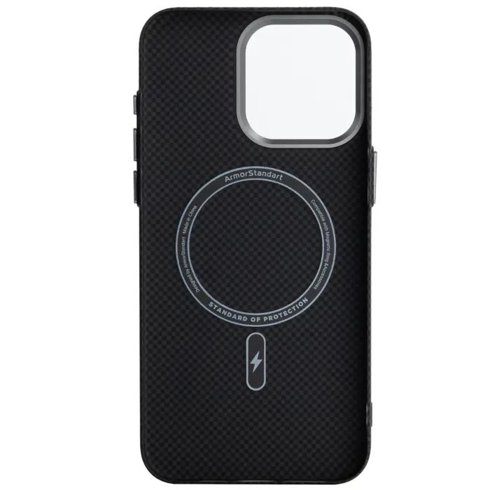 Чехол для мобильного телефона Armorstandart LikeCarbon2 MagCase Apple iPhone 16 Pro Max Kevlar Black (ARM88382) (UA)
