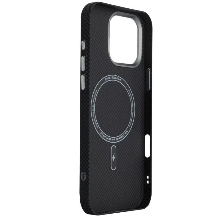 Чехол для мобильного телефона Armorstandart LikeCarbon2 MagCase Apple iPhone 16 Pro Max Kevlar Black (ARM88382) (UA)