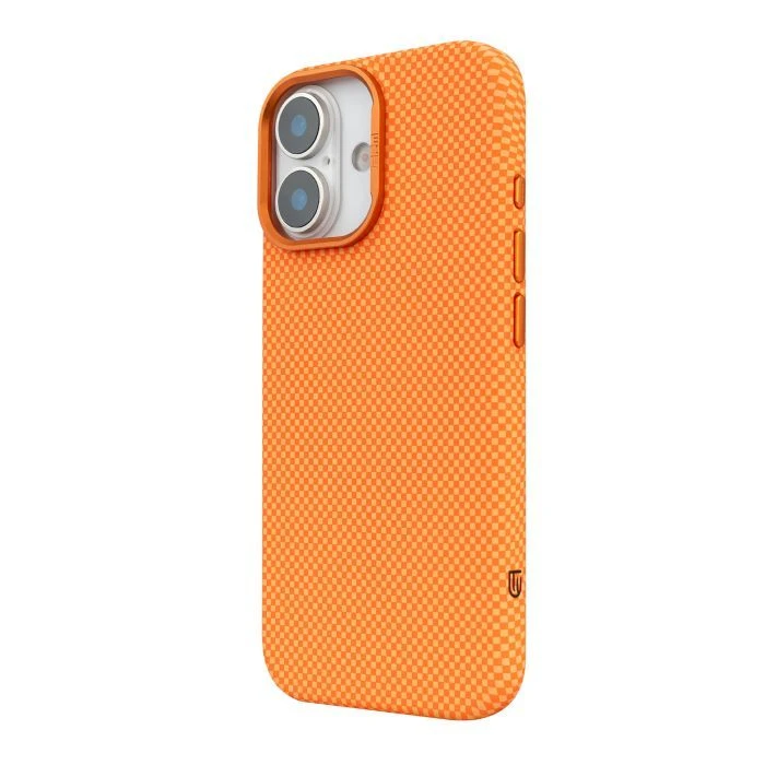 Чохол для мобільного телефону Armorstandart LikeCarbon2 MagCase Apple iPhone 17 Kevlar Orange (ARM88614) (UA)