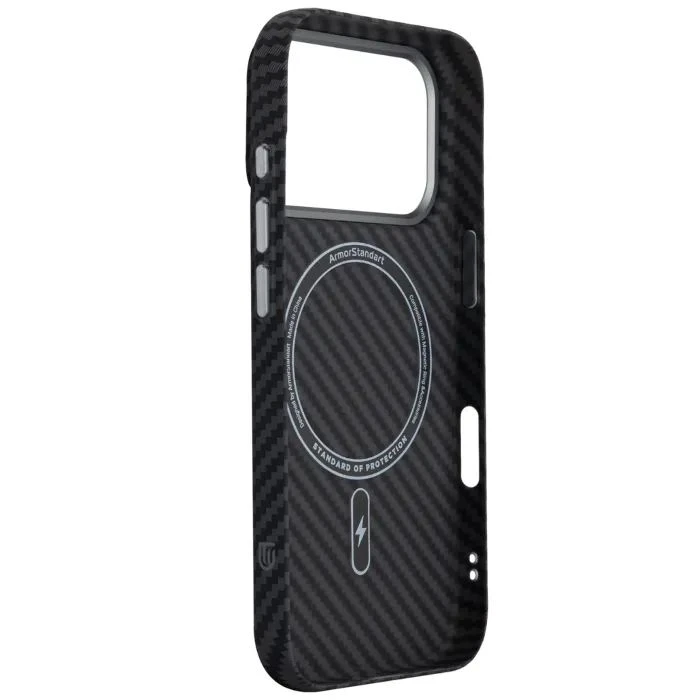 Чохол для мобільного телефону Armorstandart LikeCarbon2 MagCase Apple iPhone 17 Pro Carbon Black (ARM86258) (UA)