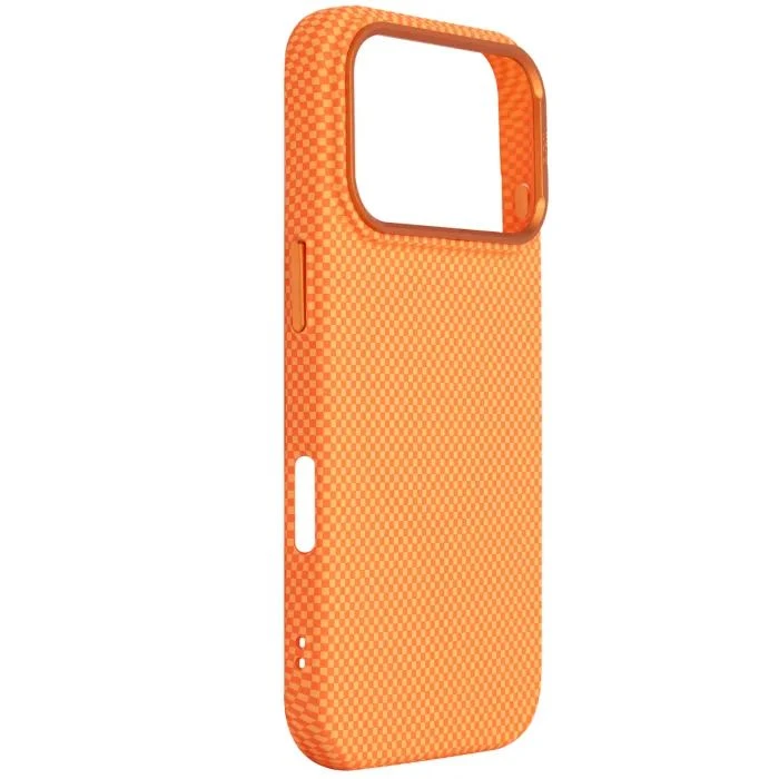 Чохол для мобільного телефону Armorstandart LikeCarbon2 MagCase Apple iPhone 17 Pro Kevlar Orange (ARM88556) (UA)