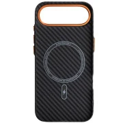 Чохол для мобільного телефону Armorstandart LikeCarbon2 SE MagCase Apple iPhone 17 Air Black Orange (ARM89155) (UA)