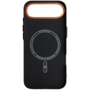 Чохол для мобільного телефону Armorstandart LikeCarbon2 SE MagCase Apple iPhone 17 Air Kevlar Black Orange (ARM89166) (UA)
