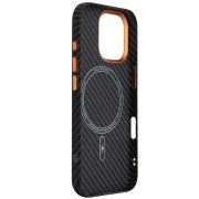Чохол для мобільного телефона Armorstandart LikeCarbon2 SE MagCase Apple iPhone 17 Black Orange (ARM89160) (UA)