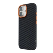 Чохол для мобільного телефона Armorstandart LikeCarbon2 SE MagCase Apple iPhone 17 Black Orange (ARM89160) (UA)