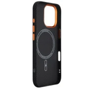 Чохол для мобільного телефону Armorstandart LikeCarbon2 SE MagCase Apple iPhone 17 Kevlar Black Orange (ARM89163) (UA)