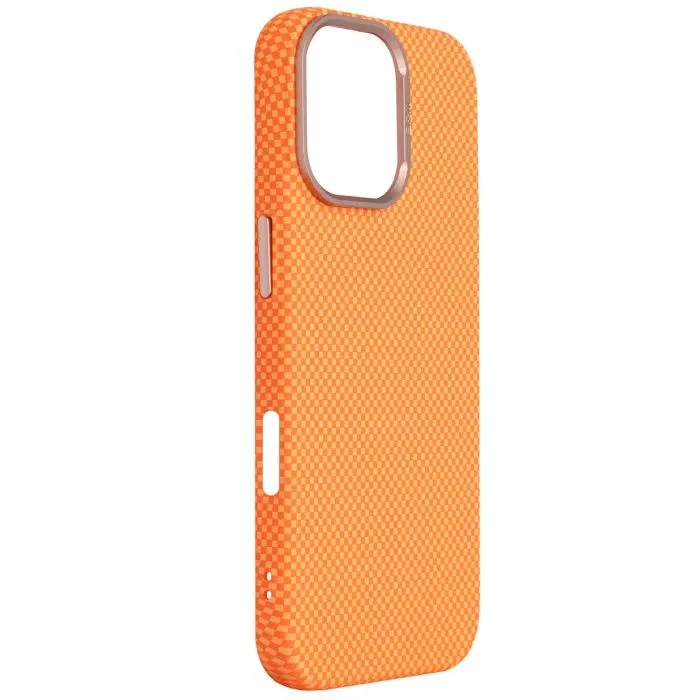Чехол для мобильного телефона Armorstandart LikeCarbon2 SE MagCase Apple iPhone 17 Kevlar Orange Rose Gold (ARM89167) (UA)