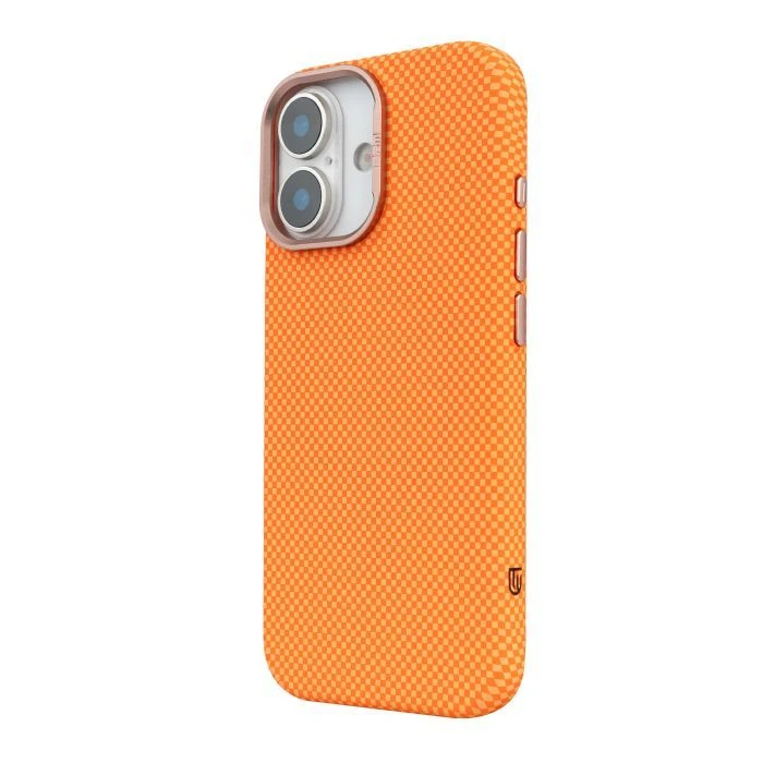 Чехол для мобильного телефона Armorstandart LikeCarbon2 SE MagCase Apple iPhone 17 Kevlar Orange Rose Gold (ARM89167) (UA)