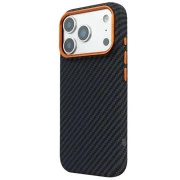 Чохол для мобільного телефону Armorstandart LikeCarbon2 SE MagCase Apple iPhone 17 Pro Black Orange (ARM89161) (UA)