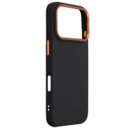 Чохол для мобільного телефону Armorstandart LikeCarbon2 SE MagCase Apple iPhone 17 Pro Kevlar Black Orange (ARM89164) (UA)